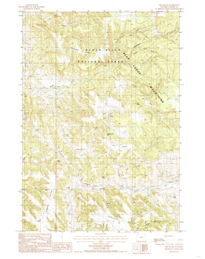 United States Geological Survey The Rocks, WY (1984, 24000-Scale) digital map