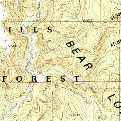 United States Geological Survey The Rocks, WY (1984, 24000-Scale) digital map