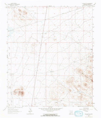 United States Geological Survey The Saltys, NM (1964, 24000-Scale) digital map
