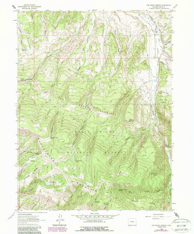 United States Geological Survey The Seven Hermits, CO (1962, 24000-Scale) digital map