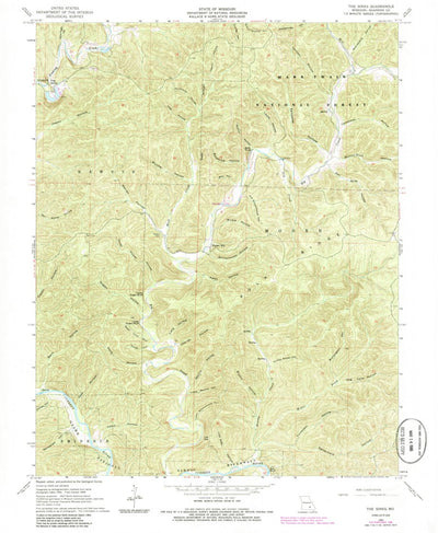 United States Geological Survey The Sinks, MO (1968, 24000-Scale) digital map