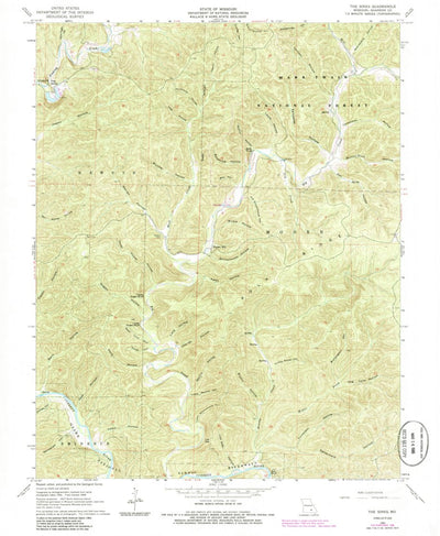 United States Geological Survey The Sinks, MO (1968, 24000-Scale) digital map