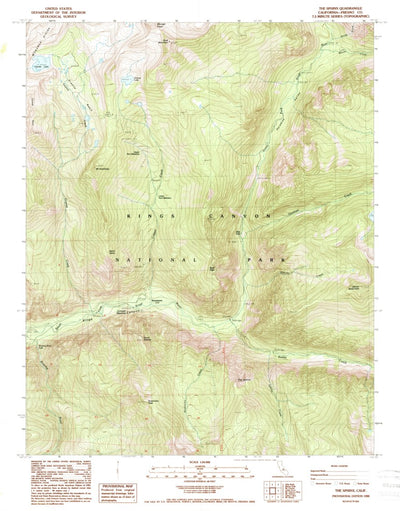 United States Geological Survey The Sphinx, CA (1988, 24000-Scale) digital map