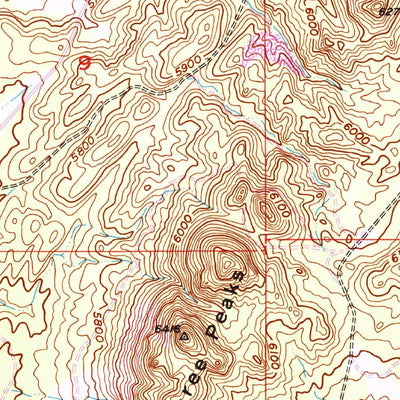United States Geological Survey The Three Peaks, UT (1950, 24000-Scale) digital map