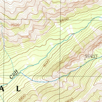 United States Geological Survey The Trident, WY (1989, 24000-Scale) digital map
