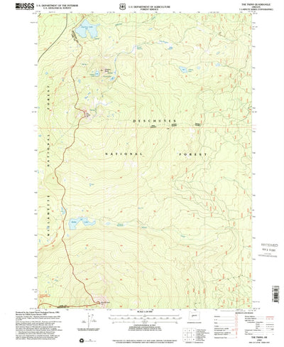 United States Geological Survey The Twins, OR (1997, 24000-Scale) digital map