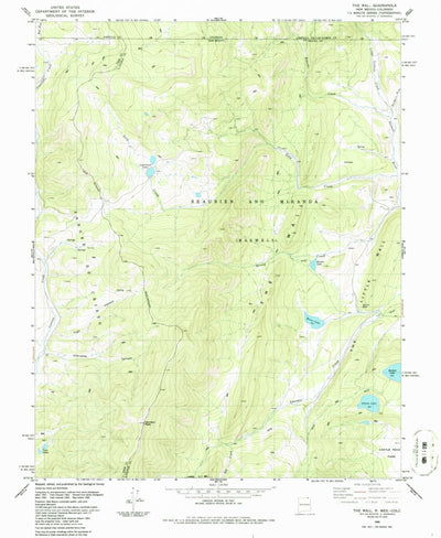 United States Geological Survey The Wall, NM-CO (1986, 24000-Scale) digital map