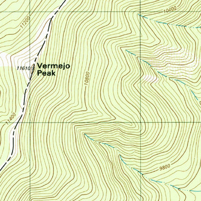 United States Geological Survey The Wall, NM-CO (1986, 24000-Scale) digital map