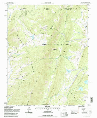 United States Geological Survey The Wall, NM-CO (1995, 24000-Scale) digital map