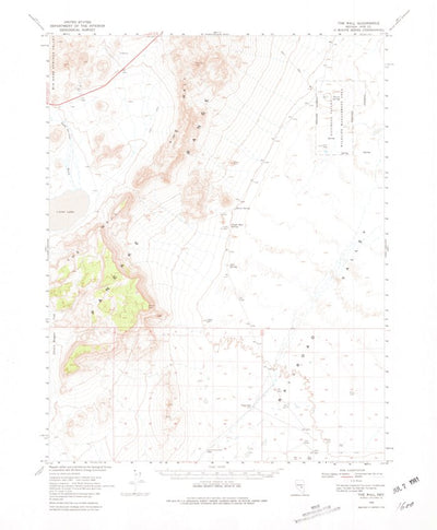 United States Geological Survey The Wall, NV (1968, 62500-Scale) digital map