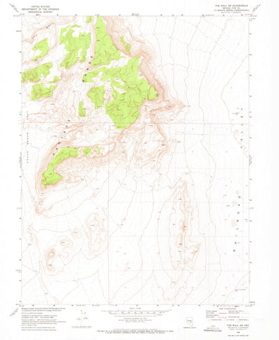 United States Geological Survey The Wall SW, NV (1968, 24000-Scale) digital map