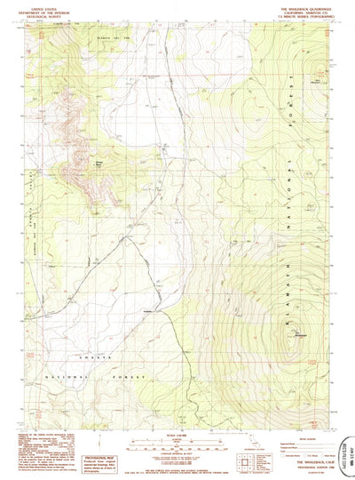 United States Geological Survey The Whaleback, CA (1986, 24000-Scale) digital map