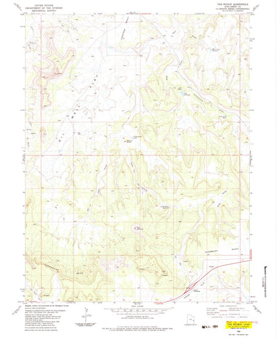United States Geological Survey The Wickiup, UT (1983, 24000-Scale) digital map