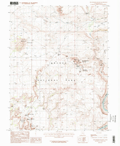 United States Geological Survey The Windows Section, UT (1985, 24000-Scale) digital map