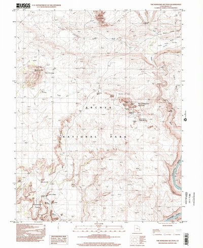 United States Geological Survey The Windows Section, UT (1996, 24000-Scale) digital map