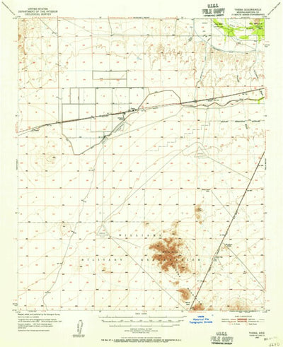 United States Geological Survey Theba, AZ (1950, 62500-Scale) digital map