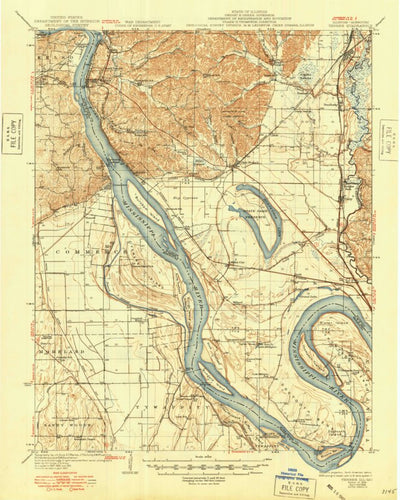 United States Geological Survey Thebes, IL-MO (1934, 62500-Scale) digital map