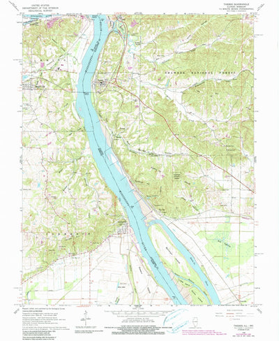 United States Geological Survey Thebes, IL-MO (1966, 24000-Scale) digital map