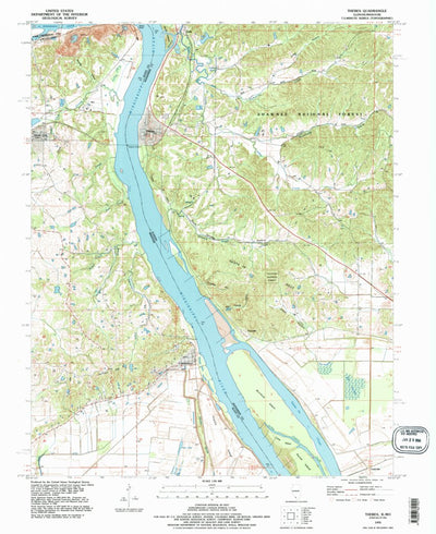 United States Geological Survey Thebes, IL-MO (1993, 24000-Scale) digital map