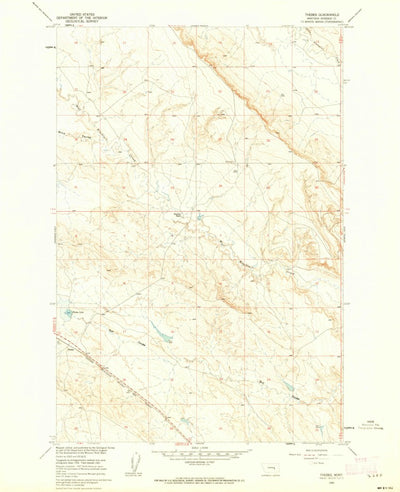 United States Geological Survey Thebes, MT (1960, 24000-Scale) digital map