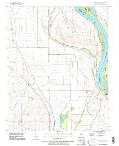 United States Geological Survey Thebes SW, MO-IL (1993, 24000-Scale) digital map