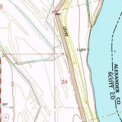 United States Geological Survey Thebes SW, MO-IL (1993, 24000-Scale) digital map