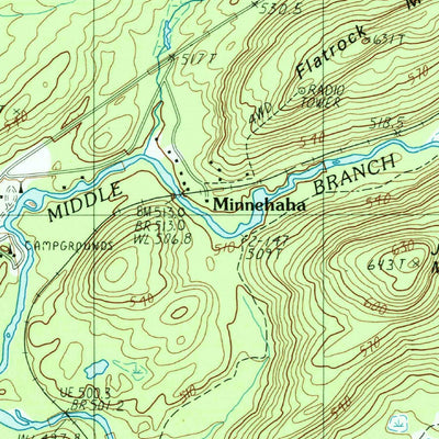 United States Geological Survey Thendara, NY (1989, 25000-Scale) digital map