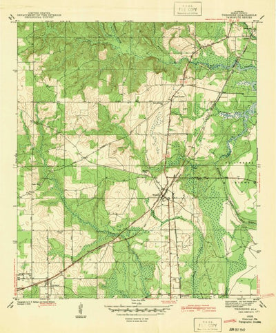 United States Geological Survey Theodore, AL (1942, 31680-Scale) digital map