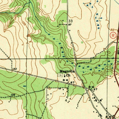 United States Geological Survey Theodore, AL (1942, 31680-Scale) digital map