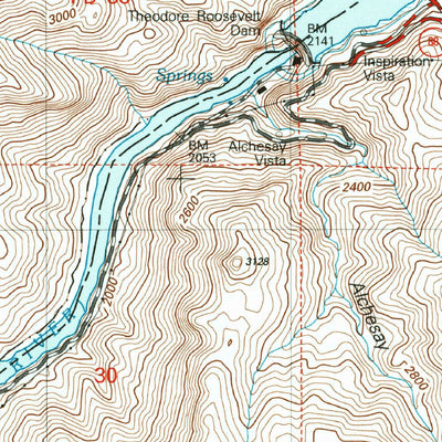 United States Geological Survey Theodore Roosevelt Dam, AZ (2004, 24000-Scale) digital map