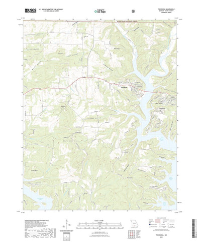 United States Geological Survey Theodosia, MO (2021, 24000-Scale) digital map