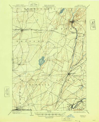 United States Geological Survey Theresa, NY (1903, 62500-Scale) digital map