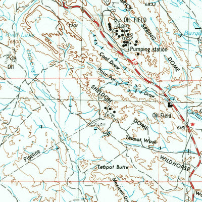 United States Geological Survey Thermopolis, WY (1955, 250000-Scale) digital map