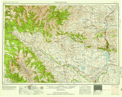 United States Geological Survey Thermopolis, WY (1958, 250000-Scale) digital map