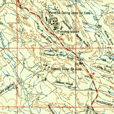 United States Geological Survey Thermopolis, WY (1958, 250000-Scale) digital map
