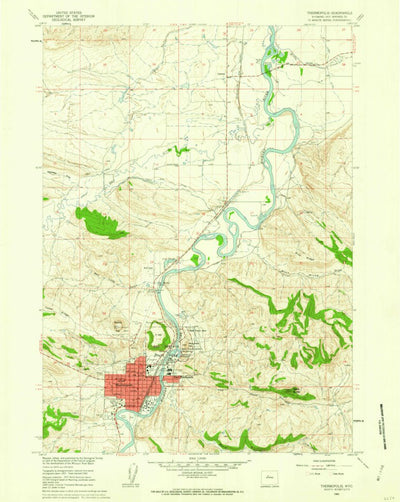 United States Geological Survey Thermopolis, WY (1960, 24000-Scale) digital map