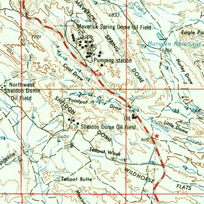 United States Geological Survey Thermopolis, WY (1962, 250000-Scale) digital map