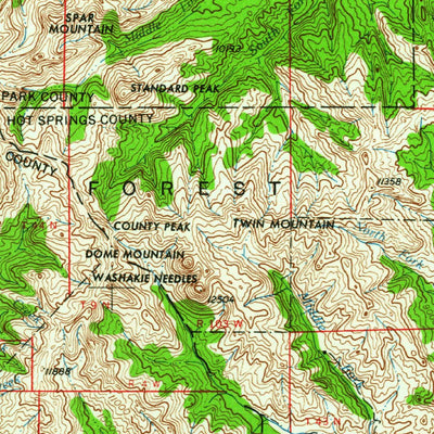 United States Geological Survey Thermopolis, WY (1962, 250000-Scale) digital map