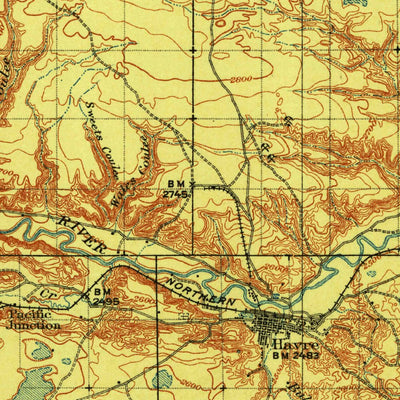 United States Geological Survey Thibadeau Lake, MT (1912, 125000-Scale) digital map