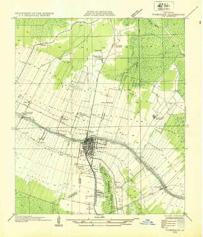 United States Geological Survey Thibodaux, LA (1932, 31680-Scale) digital map