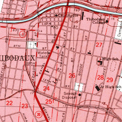 United States Geological Survey Thibodaux, LA (1998, 24000-Scale) digital map