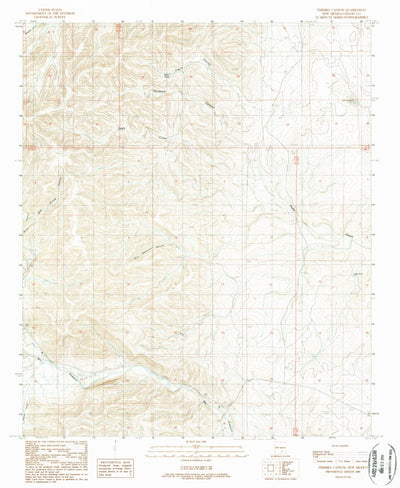 United States Geological Survey Thimble Canyon, NM (1989, 24000-Scale) digital map