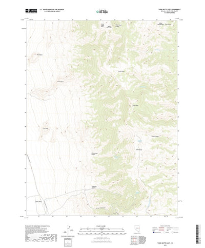 United States Geological Survey Third Butte East, NV (2021, 24000-Scale) digital map