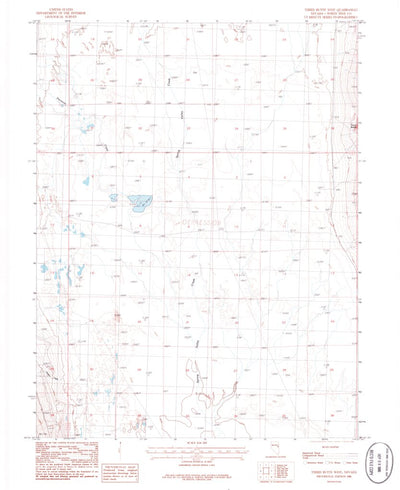 United States Geological Survey Third Butte West, NV (1986, 24000-Scale) digital map