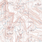 United States Geological Survey Thirsty Canyon NW, NV (1986, 24000-Scale) digital map