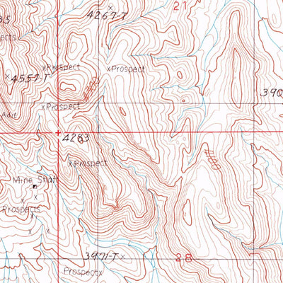 United States Geological Survey Thirsty Canyon SW, NV (1986, 24000-Scale) digital map