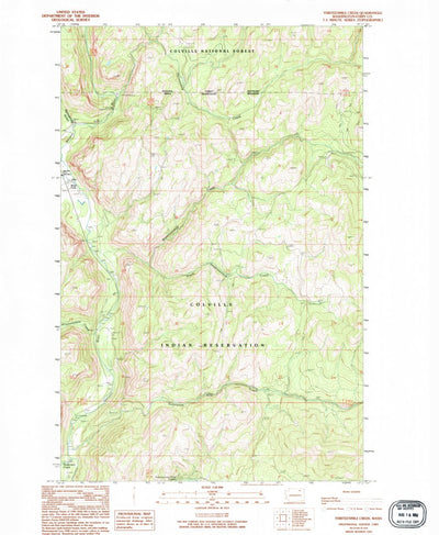 United States Geological Survey Thirteenmile Creek, WA (1989, 24000-Scale) digital map