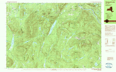 United States Geological Survey Thirteenth Lake, NY (1990, 25000-Scale) digital map