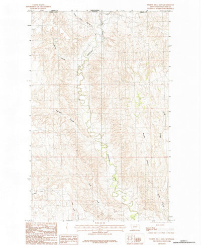 United States Geological Survey Thoeny Hills East, MT (1984, 24000-Scale) digital map