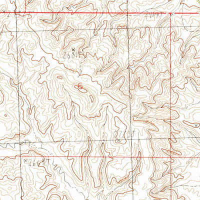 United States Geological Survey Thoeny Hills East, MT (1984, 24000-Scale) digital map